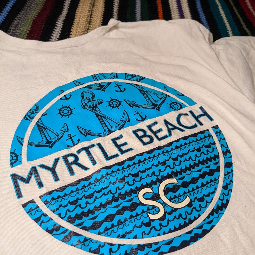 Vintage 90s myrtle beach shirt XL white
